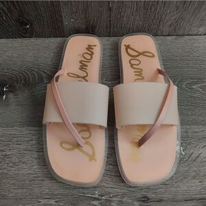 Sam Edelman Pink Square Toe Slide Sandals 7.5